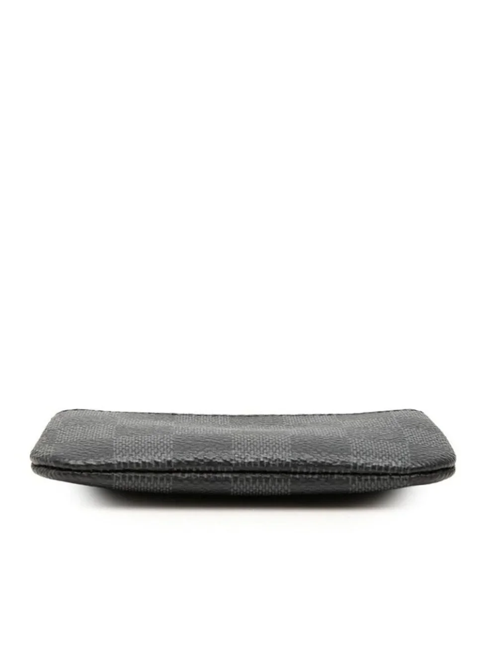 Louis Vuitton Damier Graphite Pochette Cles Coin Purse Black Leather